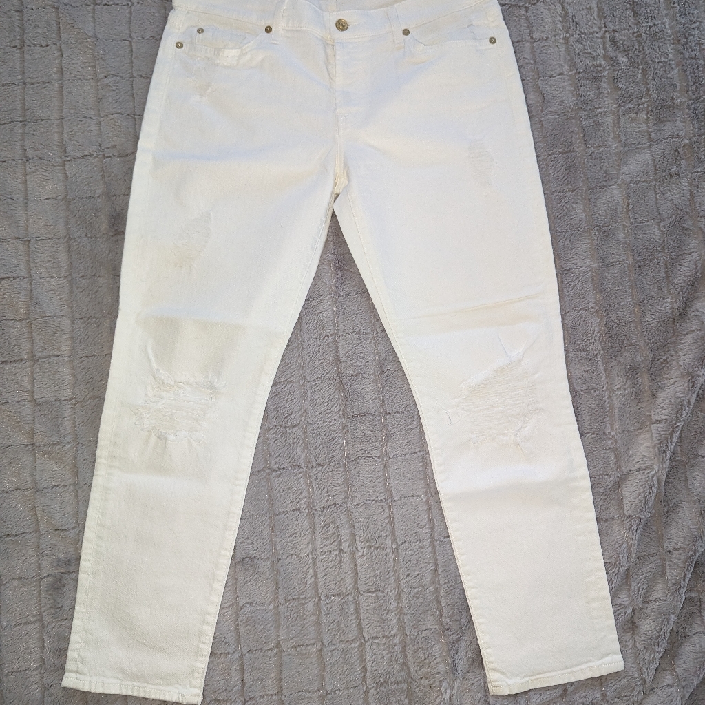 7 For All Mankind Josefina Skinny Boyfriend Distressed Jean